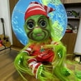 thumbnail image 4 of Christmas Green Grinnc Latex Doll, Green Furry Gift, Plush Ornament, Christmas Gift, 4 of 5
