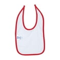 thumbnail image 2 of Rabbit Skins 1004 Infant Contrast Trim Bib-White/Red, 2 of 2
