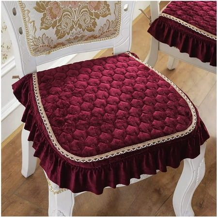 

QWZNDZG Dining Room Chair Cushions with Ties - Non Slip Kitchen Seat Pad and U-Shape Chair Pad with Machine Washable Cover [Set of 1 Set of 2 Set of 4] (Color : Color 9 Size : Set of 2)