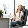 thumbnail image 3 of Gymax Massage Chair Pad Heat Vibration Back Massage w/ Removable Neck Pillow Back Flap, 3 of 10
