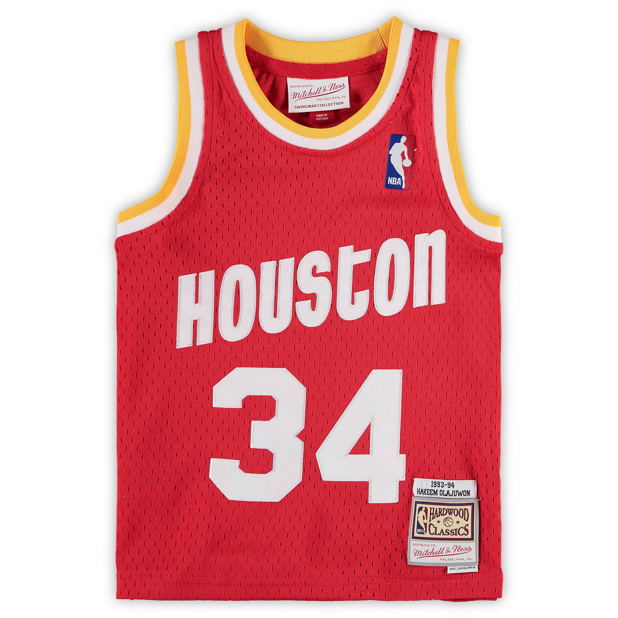 Mitchell & Ness Houston Rockets Men's Hakeem Olajuwon Hardwood Print Player  T-Shirt - Macy's