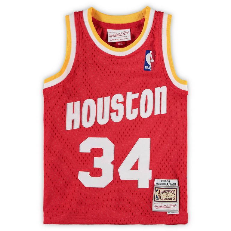 Preschool Mitchell & Ness Hakeem Olajuwon Red Houston Rockets Hardwood  Classics Throwback Team Jersey
