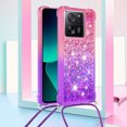 thumbnail image 2 of Funda para Xiaomi 13T/13T PRO 5G Brillantina Líquida Divertida Reluciente y con Cristales en Movimiento Cuerpo Cruzado con Cordón Ajustable, 2 of 5