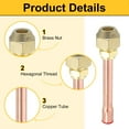 thumbnail image 4 of 2Pcs Brass Pipe Fittings, 3/8"SAE x 3/8" OD Flare Adapter with Copper Tube, 4 of 7