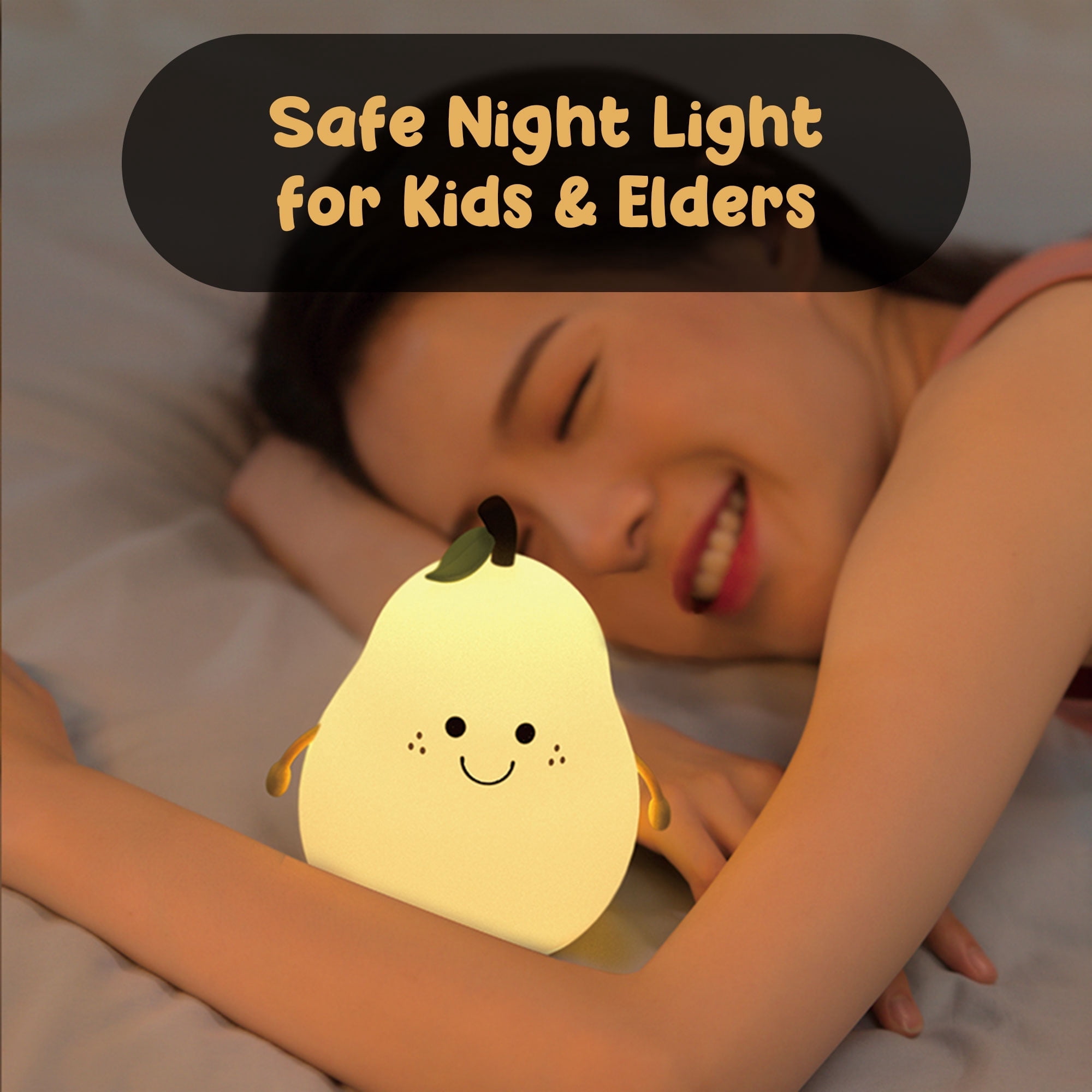 Amazing & Cute LED pear night lights for kids, Teen and Toddler's Room Decor And Special For Christmas & Birthday Present - Pear
