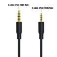 thumbnail image 2 of FOR 1pc 2.5mm Male 4 Pole to 3.5mm TRRS Jack Male Headphone Car Aux Audio Mic Extension Cable Cord 1.8m, 2 of 2
