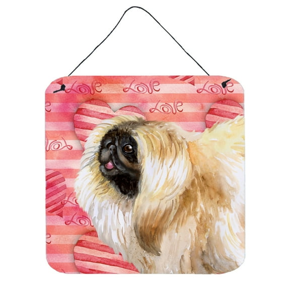 Carolines Treasures BB9768DS66 Pekingese Love Wall or Door Hanging Prints Red 6HX6W multicolor