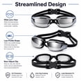 thumbnail image 7 of Adult Swim Goggles with Mirror Coated Lenses and Adjustable Strap for Pool and Training, TIKA, 7 of 7