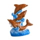 thumbnail image 5 of Figura de delfín de resina, escultura de animal marino, adorno costero de escritorio para sala de estar marrón, 5 of 9