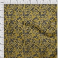 thumbnail image 4 of oneOone Georgette Viscose Olive Green Fabric Tropical Line Drawing Leaf Sewing Craft Projects Fabric Prints By Yard 42 Inch Wide, 4 of 5