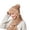Khaki, variant on Daznico Cable Knit Lined Ear Flap Beanie and Ribbed Knit Long Scarf 2 Piece Set Thermal Winter Accessories for Ladies Daily Outdoor Activities in Cold Weather