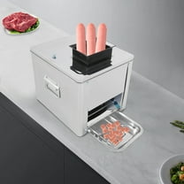 Silver Stainless Steel 34x34x30cm Automatic Meat Cutter 7mm Cutter Set 330lbs/Hr Electric Meat Cutter