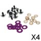 thumbnail image 1 of Paquete de 3-4, 10 piezas de ojos de juguete de seguridad de plástico + telas no tejidas con purpurina + arandela de 16 mm, color morado 4 piezas, 1 of 8