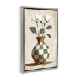 thumbnail image 2 of Stupell Industries Southwestern Checkboard Green Flower Vase Gray Floating Frame Canvas Art, 17 x 25, by Creative Studio, 2 of 8
