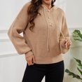 thumbnail image 6 of Women's Knit Pullover Sweater for Fall Winter Essential Knitwear,Navy,L, 6 of 6