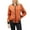 Orange, variant on tklpehg Women's Jackets for Winter Lightweight Zip Up Cropped Coat Long Sleeve Solid Color Fall Coat Leisure Overcoat Loose Outwear Army Green XXL