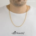 thumbnail image 2 of 555Jewelry Thin 2.5mm Lightweight Stainless Steel Box Chain Necklace for Men & Women, Gold, 18 Inch, 2 of 8