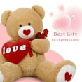 thumbnail image 5 of Muiteiur Giant Teddy Bear 51'' Stuffed Animals with Red "Love" Heart, 5 of 7