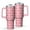 Pink Breast Cancer-3, variant on Pink Breast Cancer Tumbler with Handle and Lid,40oz Double Wall Vacuum Insulated Tumbler,Cups Gift for Women and Men