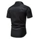 thumbnail image 4 of Camisa casual de manga corta con botones y solapa con estampado delgado para hombre Pompotops  oipoqjl43355, 4 of 9