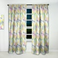 thumbnail image 2 of Designart 'Flowers With Floral Pattern' Mid-Century Modern Curtain Panel, 2 of 5