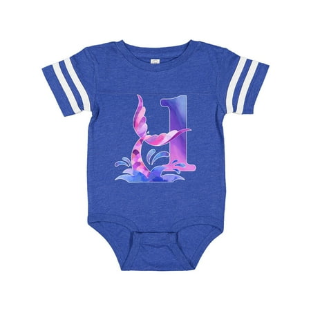 

Inktastic 1st Birthday Mermaid Tail Gift Baby Boy or Baby Girl Bodysuit