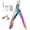 Rainbow, variant on MelodySusie Nail Clippers, with 15pcs Magnet Sizers, Adjustable Stainless Trimmer for Acrylic Nails, Rainbow