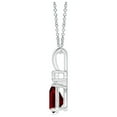 thumbnail image 2 of Angara Natural Ruby Teardrop V-Bale Pendant Necklace with Diamond in 925 Sterling Silver for Women - July Birthstone Jewelry | Natural Ruby Necklace, 2 of 9