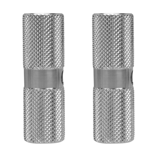 EeaseCA 1 Pair Cylinder Aluminum Non-slip Pedal Front Rear Axle Foot Pegs Footrest Lever Launcher Bike Accessories (Silver)