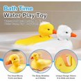 thumbnail image 4 of Baby bath water toy - 2 pack Pull-String Swimming Sea Friends Bath Toy, No Battery Mold-Free Anti-Rust Interactive Toy for Kids (Turtle with Swim Ring)（Red shell and skin color shell）, 4 of 5