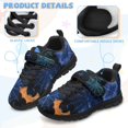 thumbnail image 4 of Pointodoor Bat Sneakers for Boys Size 1.5 Knitted Mesh Sports Shoes with Blue Cobweb Print Kids Halloween Jogging Athletic Walking Shoes Lightweight with Adjustable Strap, 4 of 7
