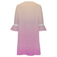 thumbnail image 5 of Robes de Printemps pour Femmes 2023 Robe Décontractée de Villégiature Col en V avec Dentelle et Manches Cloche 3/4 Longueur Genou, 5 of 5