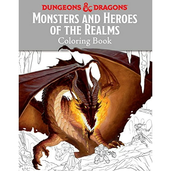 Pre-Owned Monsters and Heroes of the Realms Coloring Book (Dungeons & Dragons) Paperback