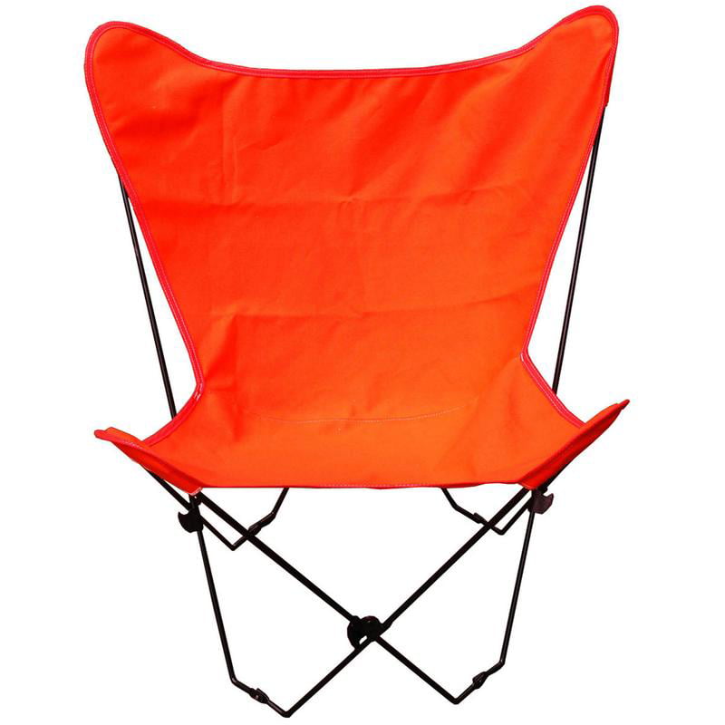 Butterfly Chair and Cover Combination w/Black Frame - Orange