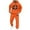 A-Orange46, variant on XIAOCHA Womens Number Print Tracksuit Relaxed Fit Fall Daily Jogger Set Sweatshirts