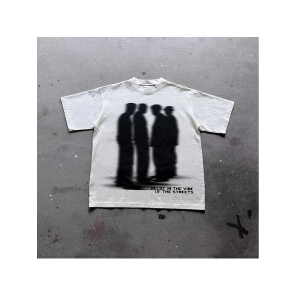 Street atmosphere Virtual Shadow Characters Shadow Graphic Cotton T-Shirt, grunge scene tapout goth amity affliction style clothes, unisex T-shirt