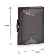 DONBOLSO Nappa Black Wallet NextGen I Slim Trifold Purse w/o Coin Pocket & RFID Protection