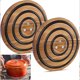 thumbnail image 2 of Advancent Tapete circular de madera para maceta de arena con mango de silicona resistente al calor y base magnética. Cocina y Comedor, 2 of 6