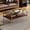 Golden, variant on Rectangle Coffee Table with Gray Tempered Glass Top and golden Legs, Modern Table for Living Room