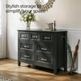 thumbnail image 5 of LINSY HOME Dresser for Bedroom, Long Dresser with 7 Drawers and Antique Handles, Chest of Drawers for Living Room, Entryway and Hallway, Black, 5 of 7