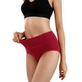 thumbnail image 6 of Hbhpov Women's Period Underwear Cotton Leakproof Briefs with Pocket - Mid Waist, 5 Pack, Size S-XXL, 6 of 10
