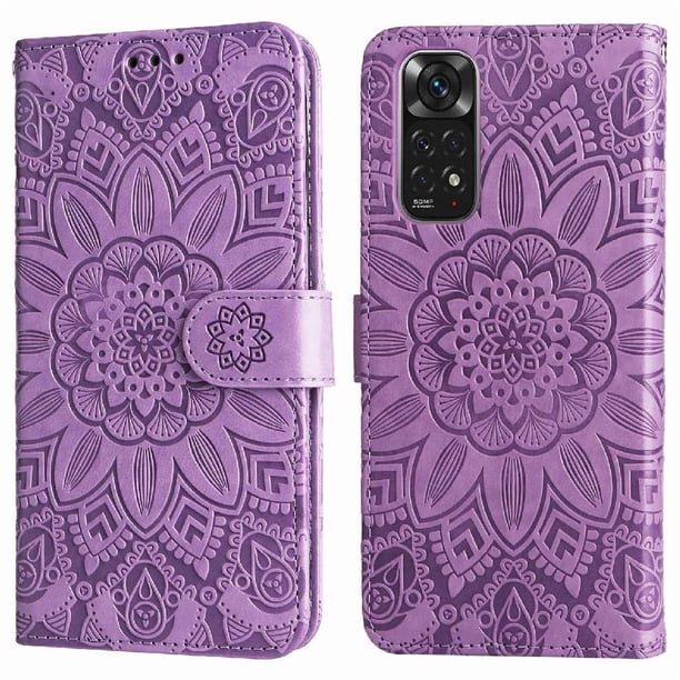 Funda tipo cartera GANGXUN para Xiaomi Redmi Note 11 4G , diseño girasol, cuero PU, soporte, cierre magnético, tarjetero