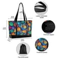 thumbnail image 2 of FORMRS Canvas Laptop Tote Bag for Women with 15.6" Computer Compartments Shoulder Handbag, Vibrant Art Leaves Pattern, 2 of 7