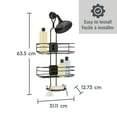 thumbnail image 3 of Better Homes & Gardens Black 4-Way Adjustable Shower Caddy, Steel, 3 of 10