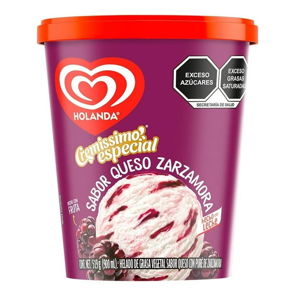 Helado Holanda Cremissimo Queso con  zarzamora 900 ml