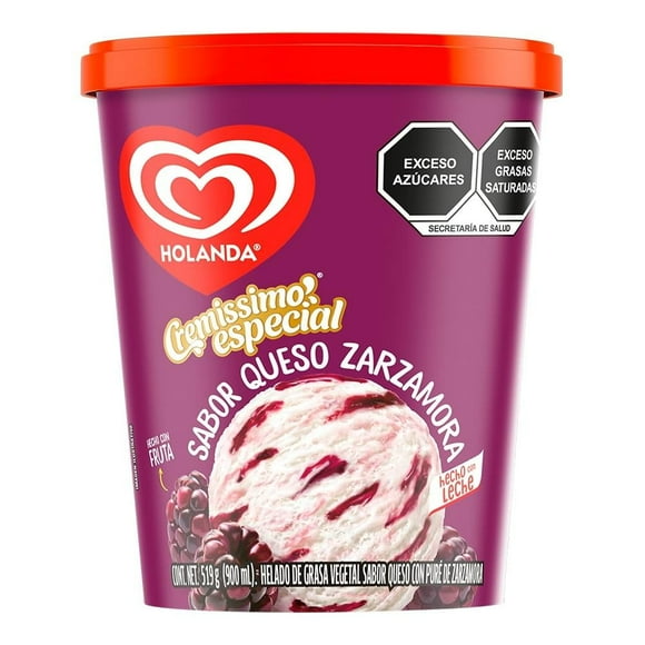 Helado Holanda Cremissimo Queso con zarzamora 900 ml