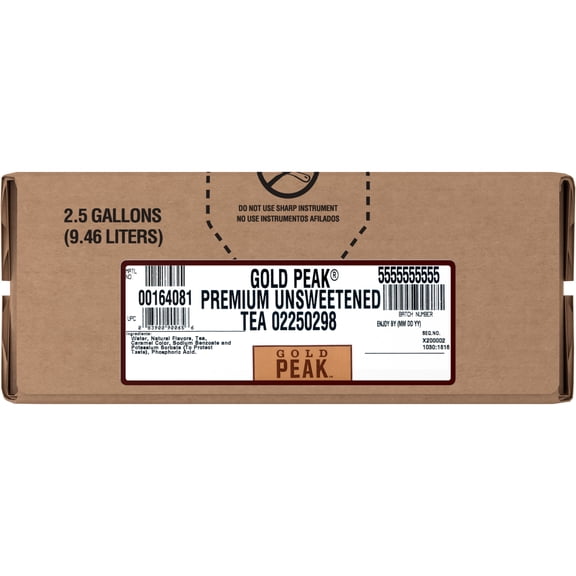 Gold Peak Premium Unsweetened Tea Bag in box, 2.5 Gallons