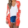 thumbnail image 1 of Camiseta de manga larga para mujer a la moda, cárdigan de Navidad con frente abierto de otoño, prendas de vestir exteriores holgadas, blusa estampada, abrigo, Tops Fridja BV0+4785, 1 of 5