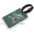 thumbnail image 2 of Sikiie Abstract Geometric Shark Luggage Tags Privacy Cover ID Label Suitcase Tags Identifiers For School Bags,Suitcases, 2 of 7