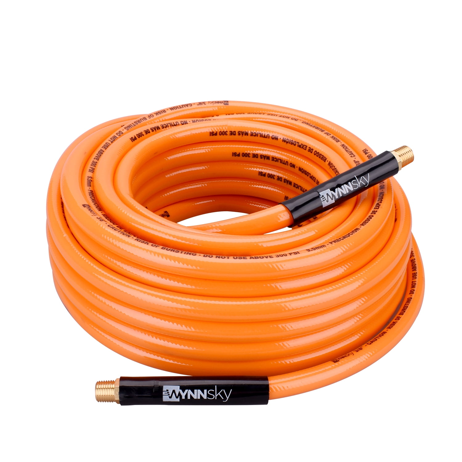 WYNNsky 3/8'X 50ft PVC Air Compressor Hose Light Weight With Bend